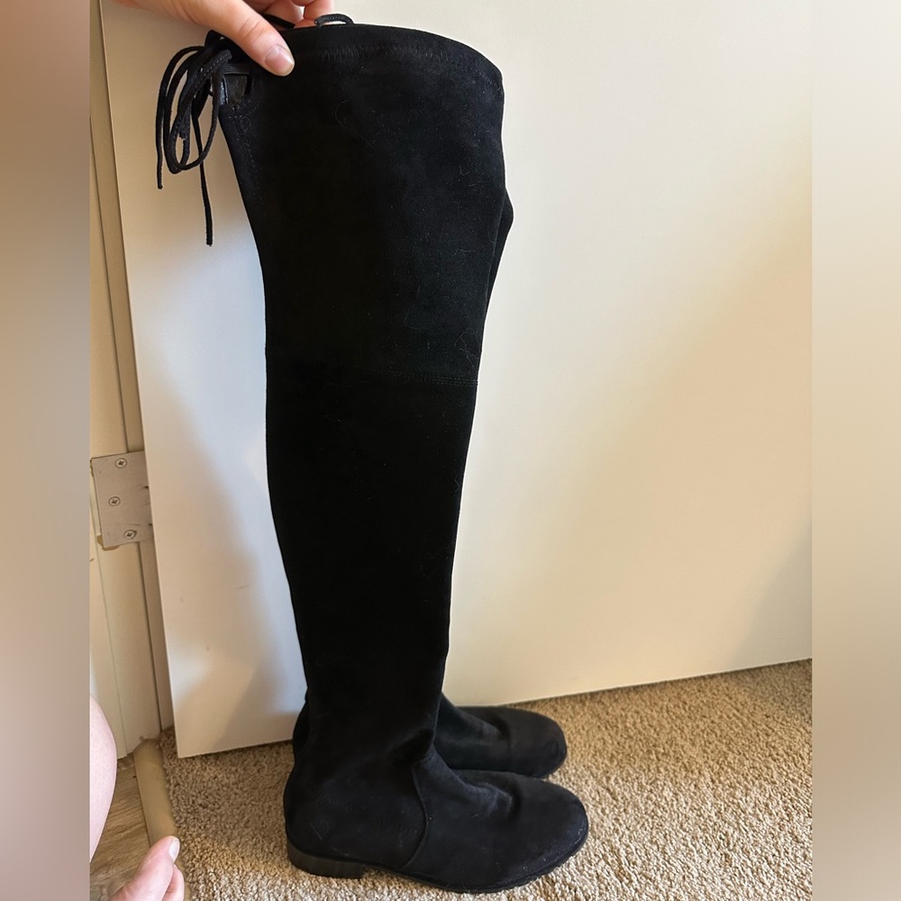 Kaitlyn Pan OTK over the knee suede boots Size 9 Black